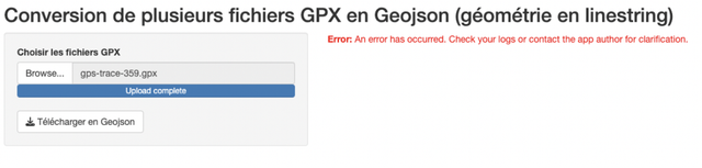 Convertir un fichier GPX en Geojson